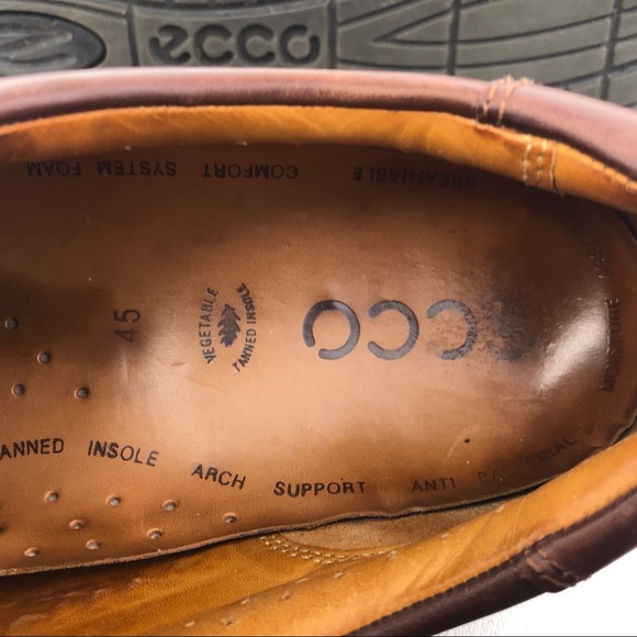 Ecco Fusion II Brown Leather Tie Moc Toe Oxfords EUR 45 main image 4